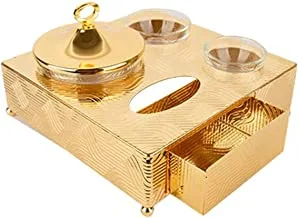 Soleter 4pcs serving set bowl with cover | high quality | strongly recommended by experts | golden