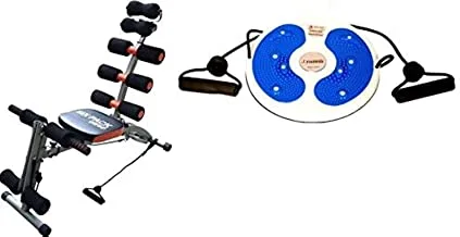 Fitness World Six Pack - Core Integrated Sports Device with Rotating tablet with two hands for balance for exercises