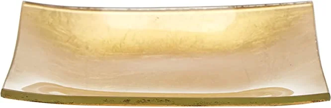 Harmony 13Cm Square Gold Glass Candle Holder