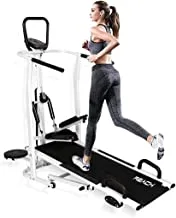 Reach T-90 Manual Treadmill Fitness Equipment for Walking Jogging Exercise at Home Gym - Black