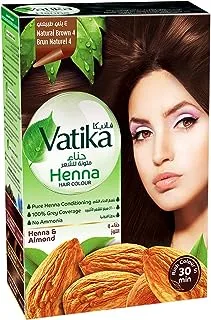 Vatika Naturals Henna Hair Colour (6 x10g) | Natural Brown Hair Color | For Utra-Nourishment & Conditioning | Ammonia Free