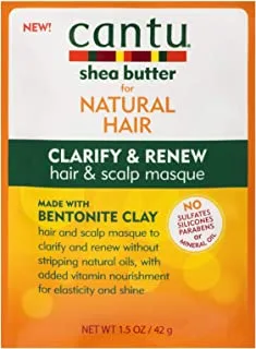 Cantu Natural Hair Clarify & Renew Hair Scalp Masque 1.5 Ounce (6 Pieces)