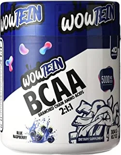 مسحوق Wowtein BCAA ، التوت الأزرق 304 جم