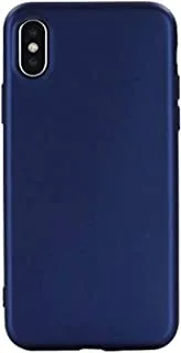 ايفون اكس اس ماكس جراب 360 درجة قطعتين سليكون وش وظهر بدون اسكرينة - ازرق