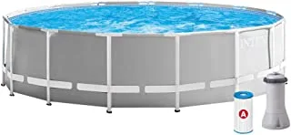 Intex 26726NP Prism Frame Premium Swimming Pool with Filter Pump, 457 cm x 122 cm Size