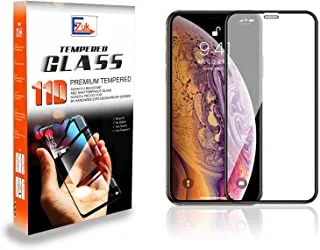 واقي شاشة من الزجاج المقوى Ezuk 11D لهاتف Apple iPhone Xs Max و iPhone 11 Pro Max (تغطية شاشة كاملة بسمك 0.3 مم سهل التركيب ، مقاومة للخدش 9H ، مضاد للفقاعات ، مضاد لبصمات الأصابع) - أسود