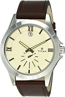 Titan Smartsteel Analog Beige Dial Men's Watch-9323Sl01 / 9323Sl01