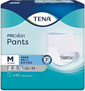TENA Proskin Extra Incontinence Adult Pants, Medium, 10 Count