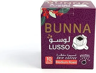 Al Khair Bunna LUSso Drip Filter Coffee, 10 Sachets, 100 G, Brown