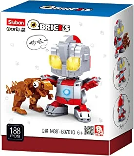 Sluban Qbricks Series - Robot Building Blocks With a Pet (10.4CM) - For Age 6+ Years Old - 188Pcs
