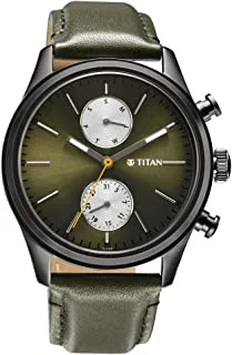 Titan Men's Analogue Quartz Tan Leather Strap Watch - 1805QL01