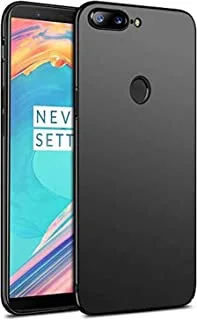 One plus 5T - Black Soft matte Tpu cover With Tempered Glass Protector and Phone Ring holder For OnePlus 5T