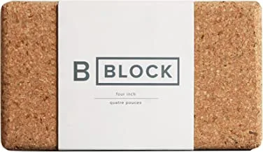 B YOGA B Block, 100% Cork - for Yoga, Pilates, Workout and Floor Exercises