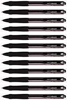 Uniball Laknock Retractable Ballpoint Pens Medium Point Refillable Set Of 12 Black Ink