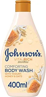 Johnson's Body Wash - Vita-Rich, Smoothies, Comforting, Yogurt, Honey & Oats, 400ml