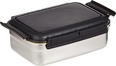 حاوية صندوق طعام بينتو من الفولاذ المقاوم للصدأ من Nessan ، حاوية صندوق غداء معدنية كبيرة 1250 مل للأطفال أو البالغين - مشابك قابلة للقفل لمنع التسرب - خالية من BPA - آمنة للغسل في غسالة الأطباق