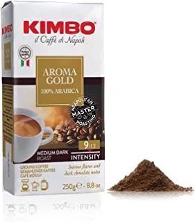 Kimbo Aroma Gold 100% Arabica medium dark roast Ground Coffee 250g - Italy