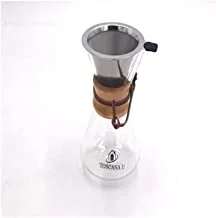 TOSCANA U Drip Coffee Machine with Silver Filter, transparent