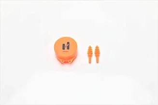 Hirmoz waterproof swimming silicone ear plugs with plastic box, orange, 3-6 yrs, h-e4201s or