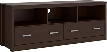 Carraro Tv Stand With 2 Drawers And 3 Storage Shelves, 139518760, Tobacco Color Mdf