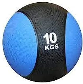 Marshal Fitness Medicine Ball Rubber Med Bounce exercise Ball Strength Training Home Gym Fitness Exercise Weight Lifting Fat Loss -Multi Color- Size 10 Kg Mf-0103