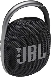 JBL Clip 4 Bluetooth portable speaker with integrated carabiner, waterproof and dustproof, 10H Battery - Black