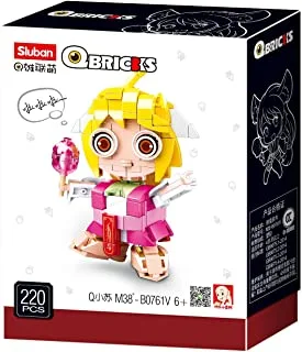 Sluban Qbricks Series -Robot Girl Building Blocks (11.2CM) - for Age 6+ Years Old - 220Pcs