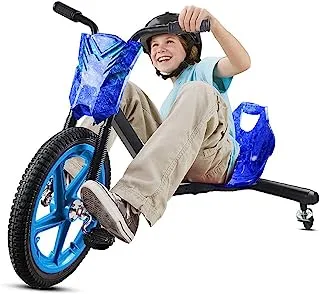 COOLBABY Kids Drifting PEDAL Scooter 360 Degree Drift Car High Speed 3 Wheel Toy RIDE ON-BLUE