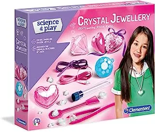 Clementoni Science & Play - Crystal Jewels - Perfect Gift Girls , Reward for Kids , Educational Toy , for Ages 8+ Years Old