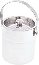 Chef Inox Stainless Steel Double Wall Twister Ice Bucket With Tong - 1 Litre, Silver, In-1971000-Twi