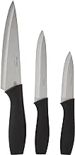 Prestige Stainless Steel Plain 3 Piece Starter Knives- Ultra Sharp Blade|Multifunctional- Black