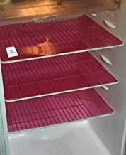 Kuber Industries Multipurpose Mats|Refrigerator Mat|Drawer, Cabinet Mats|Water Proof Anti-Slip Mat|Set Of 6 Place Mats (Pink)