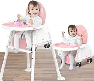 Coolbaby-Multi-Functional Children's Dining Chair Removable Portable Dining Table Chair Baby's Dining Chair Baby's Chair, Pink