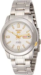 Men's Seiko 5 Automatic Watch With Analog Display And Stainless Steel Strap Snkk07