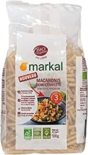 Markal Organic Semi-White Macaronis 3, 500g - Pack of 1