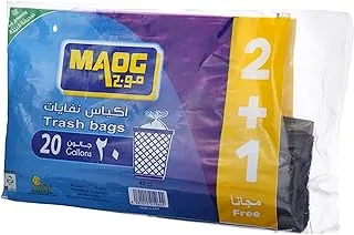 Maog Biodegradable Trash Bags 3-Pieces, 20 Gallon Capacity