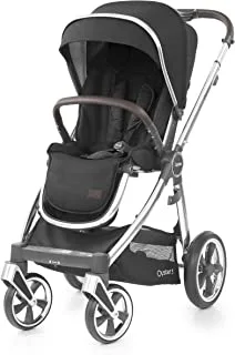 Babystyle-Oyster 3 Premium Compact fold/Reversible/Ultra comfort Baby Stroller/Pram/Push Chair with All wheel Suspension from Birth to 22 Kg suitable for babies/Infant/kids-Caviar Mirror