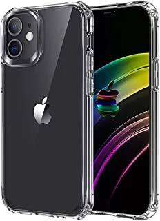 جراب شفاف متوافق مع iPhone 12 Mini / 12/12 Pro / 12 Pro Max غطاء شفاف واقٍ من مادة TPU مع 4 زوايا حماية ممتصة للصدمات ومضادة للخدش ومضادة للسقوط (12)