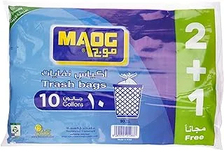 Maog Biodegradable Trash Bags 3-Pieces, 10 Gallon Capacity