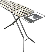 Royalford Mesh Ironing Board 122cmx43cmx96cm- Portable, Steam Iron Rest, Heat Resistant Cover | Contemporary Lightweight Board with Adjustable Height and Rubber Feet Cover