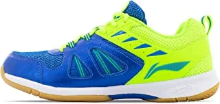 LI-NING Attack G5 Badminton Shoes (Blue/Lime) Uk 7 (Aytq076-2-7)