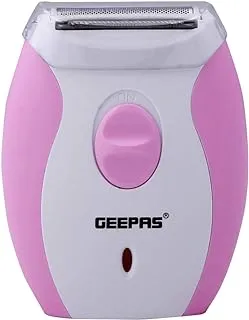 Geepas GLS8691 Lady Shaver - Rechargeable Portable Hair Remover Electric Trimmer Epilator for Face, Eyebrow, Legs Bikini Line Ladies Shaver- Wet & Dry Use
