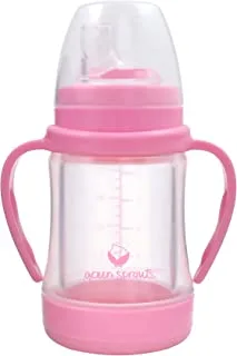 I Play, Baby Glass Sip N Straw Cup Light Pink