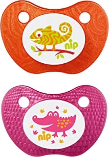 nip Feel! Soothers Silicone, 5-18M made in Germany, pink & orange, 2 pcs