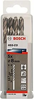 Bosch Metal Drill Bits, 8.0 mm, Hss-Co P5-Hss-Co - 2 608 585 894