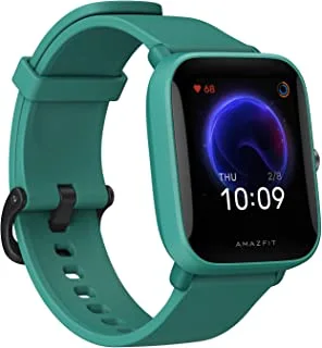 ساعة Amazfit Bip U الذكية ، شاشة ملونة عالية الدقة 1.43 بوصة ، SpO2 ومراقبة الإجهاد ، أكثر من 60 وضعًا رياضيًا ، تدريب على التنفس ، أكثر من 50 وجهًا للساعة (أخضر) ...