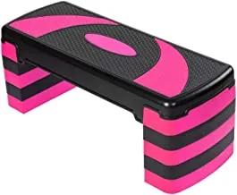 Max Strength- 5 Level Adjustable Aerobic Step with 10cm 15cm 20cm 25cm 30cmHeights Fitness Levels