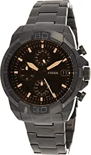 Fossil Men's Bronson Chronograph, Black-Tone Stainless Steel Watch, FS5851