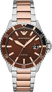 Emporio Armani Men's Three-Hand Date, Stainless Steel Watch, 42mm case size