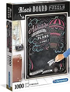 Clementoni Puzzle Black Board 1000 Pieces (69 x 50 cm), Suitable for Home Decor, Adults Puzzle from 14 Years
